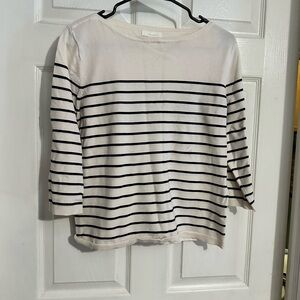 Striped Black and White Women's Top